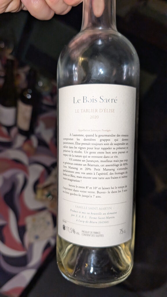 8b- Tablier d'Elise (2020) - Le Bois Sacré